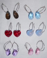 45 Swarovski Crystal Earrings with Sterling Silver